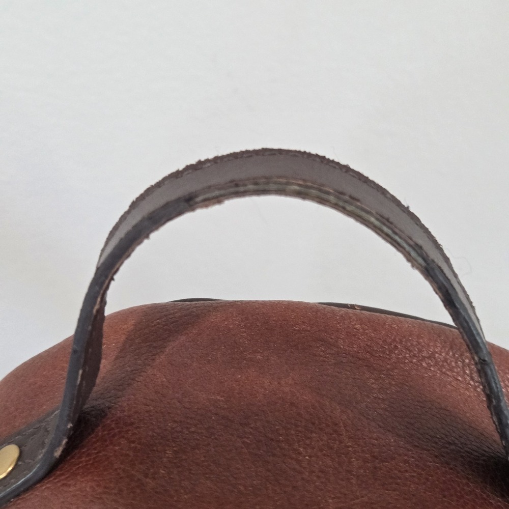 Fossil Genuine Leather Mini Backpack Brown Pebbled Leather Zip Closure... - Picture 10 of 12
